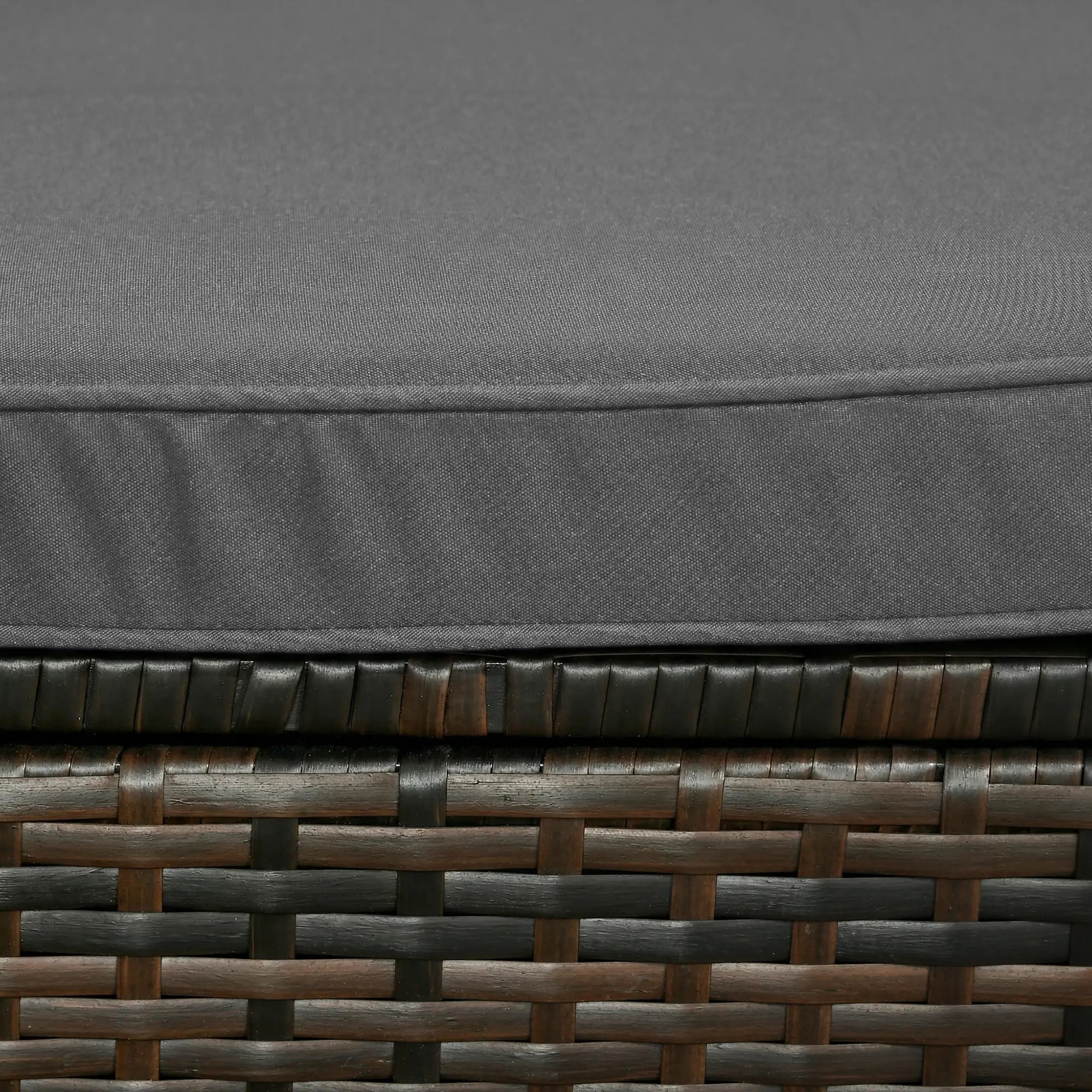 3 Piece Patio Furniture Set With Cushions, Outdoor PE Rattan Wicker, Dark Grey Patio Furniture Sets at Gallery Canada