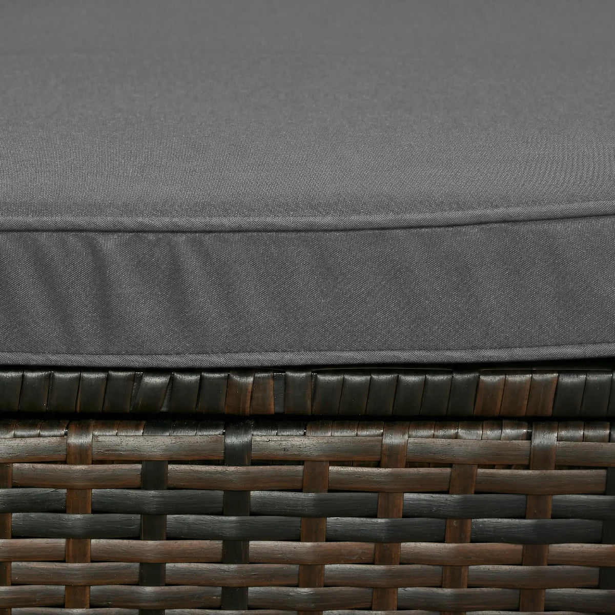 3 Piece Patio Furniture Set With Cushions, Outdoor PE Rattan Wicker, Dark Grey Patio Furniture Sets at Gallery Canada