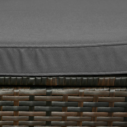 3 Piece Patio Furniture Set With Cushions, Outdoor PE Rattan Wicker, Dark Grey Patio Furniture Sets at Gallery Canada
