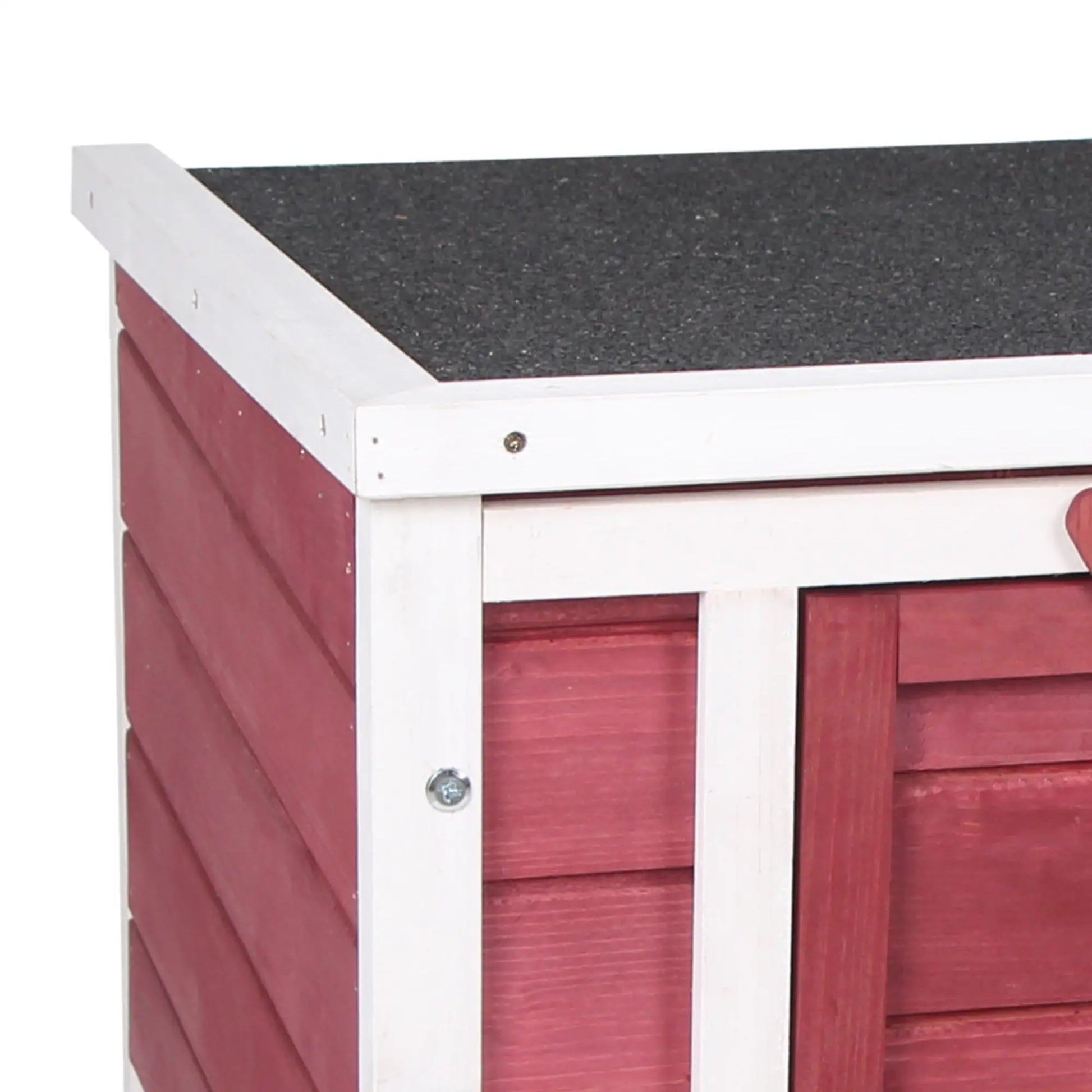 Wooden Rabbit Hutch, Bunny Cage, Outdoor Cat House, 20"x16.5"x17", Red Rabbit Hutch at Gallery Canada