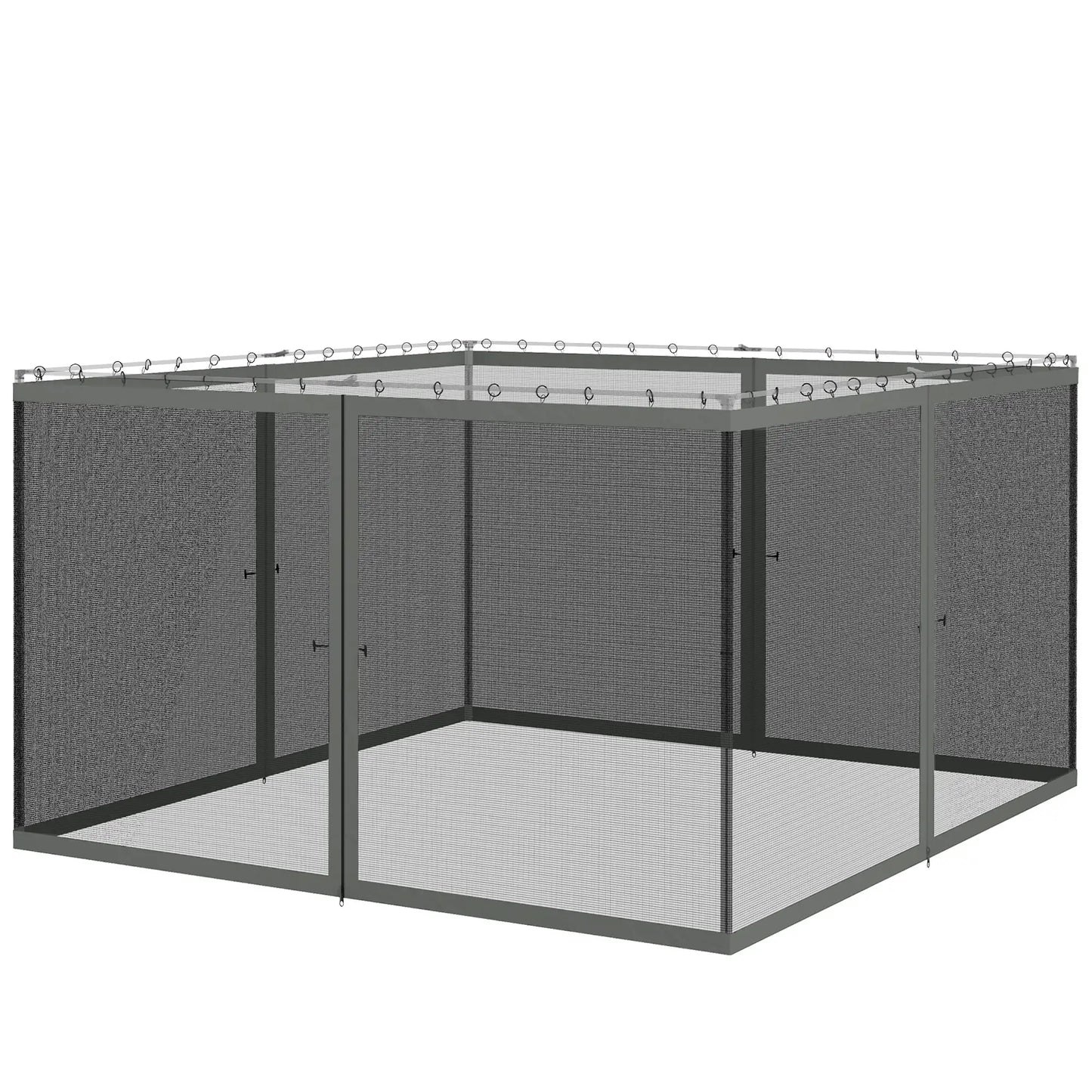 Replacement Mosquito Netting, Gazebo 12' x 12', Black Screen Walls, Zippers, Black Gazebos Black, Dark Grey at Gallery Canada