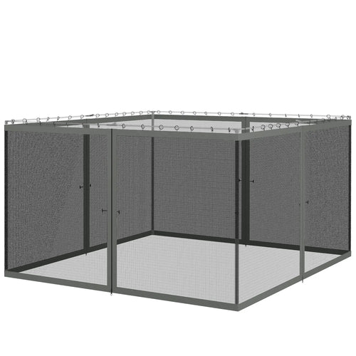 Replacement Mosquito Netting, Gazebo 12' x 12', Black Screen Walls, Zippers, Black