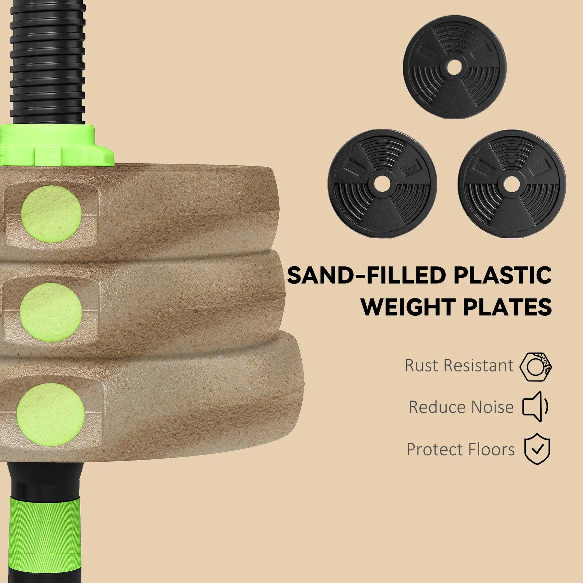 Adjustable Dumbbell Set, 3 in 1 Weights, 55lb with Connector, Non-Slip Grip Dumbbells & Barbells at Gallery Canada