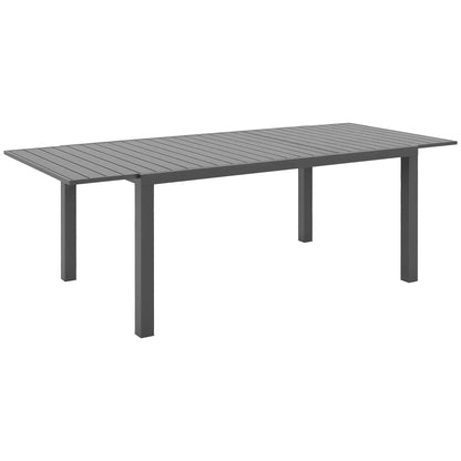 Expandable Aluminum Outdoor Dining Table, 6-8 People, Charcoal Grey Patio Dinning Tables at Gallery Canada