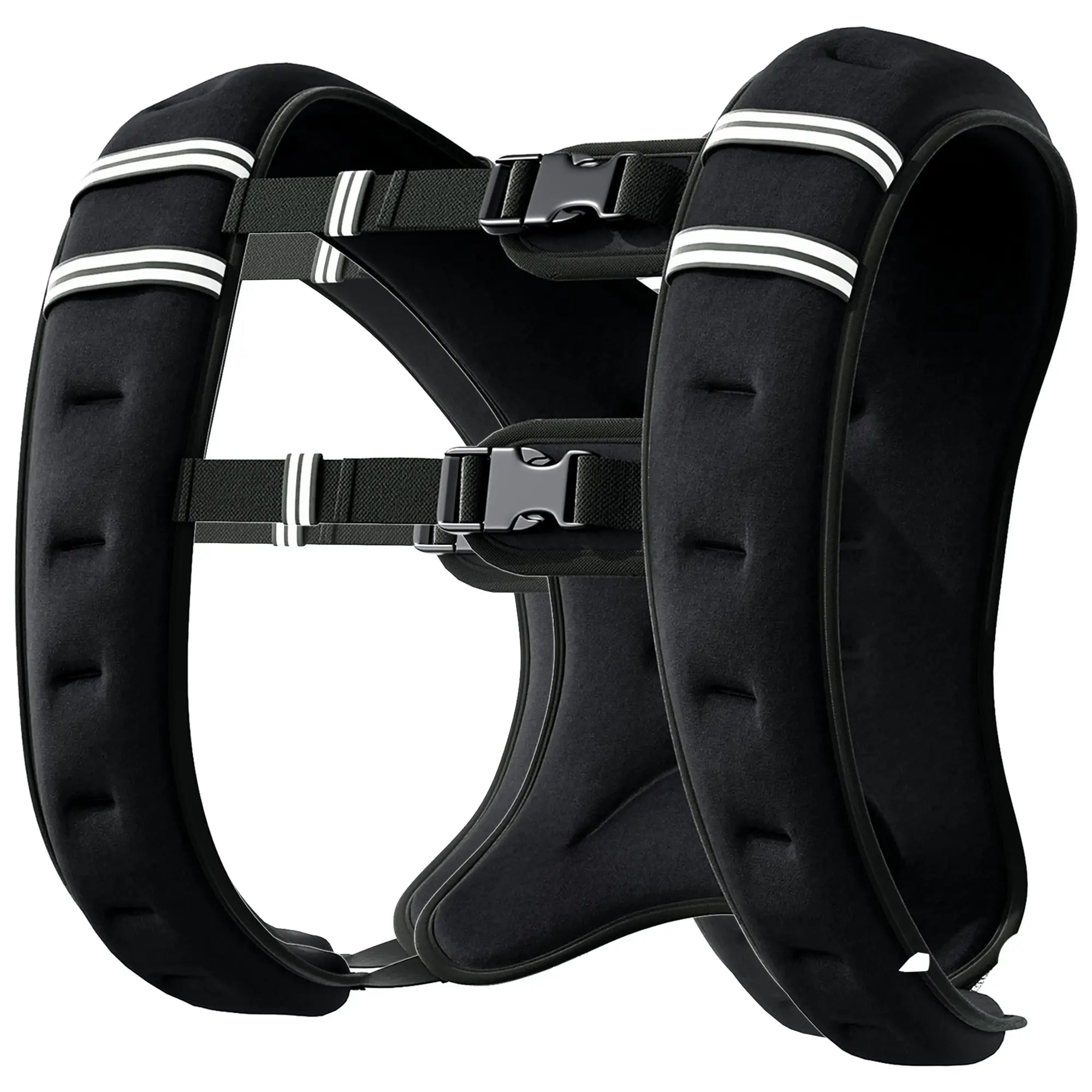 11 lbs Weighted Vest, Adjustable Straps, Pocket, Reflective Strips, Men Women Strength Training Equipment Black at Gallery Canada