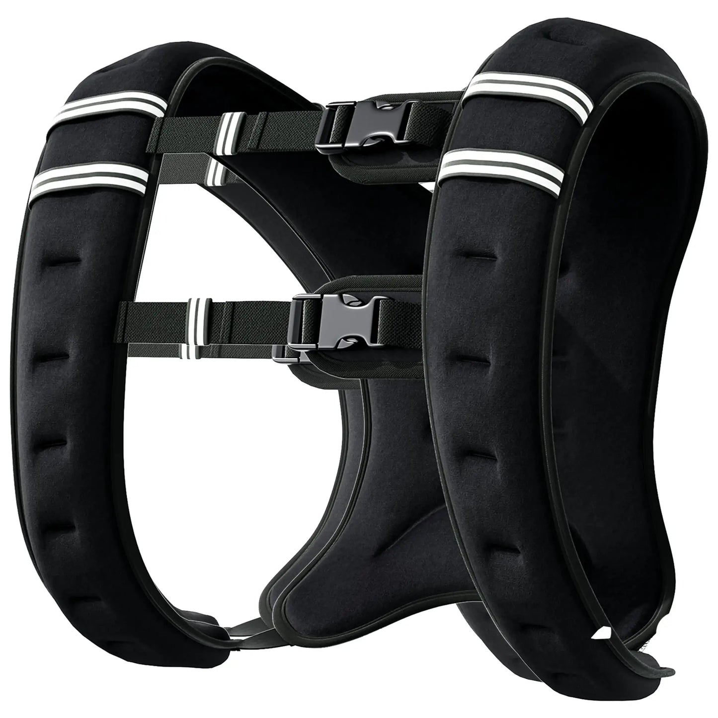 11 lbs Weighted Vest, Adjustable Straps, Pocket, Reflective Strips, Men Women Strength Training Equipment Black at Gallery Canada