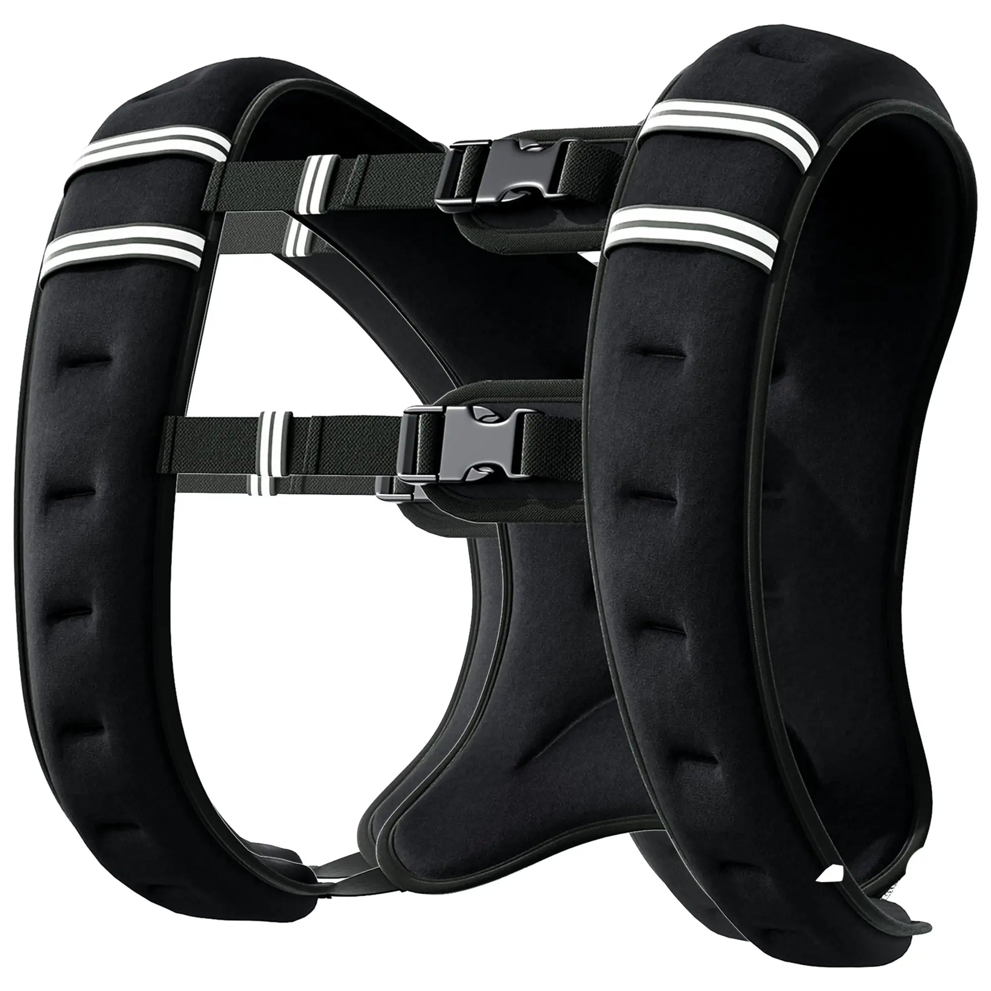 11 lbs Weighted Vest, Adjustable Straps, Pocket, Reflective Strips, Men Women Strength Training Equipment Black at Gallery Canada