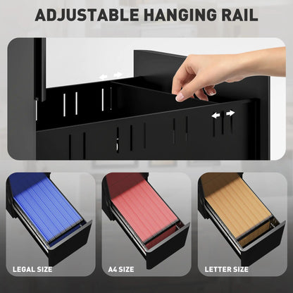 3 Drawer Filing Cabinet, Lockable Steel Office Storage, Black Office Cabinets & Cupboards at Gallery Canada