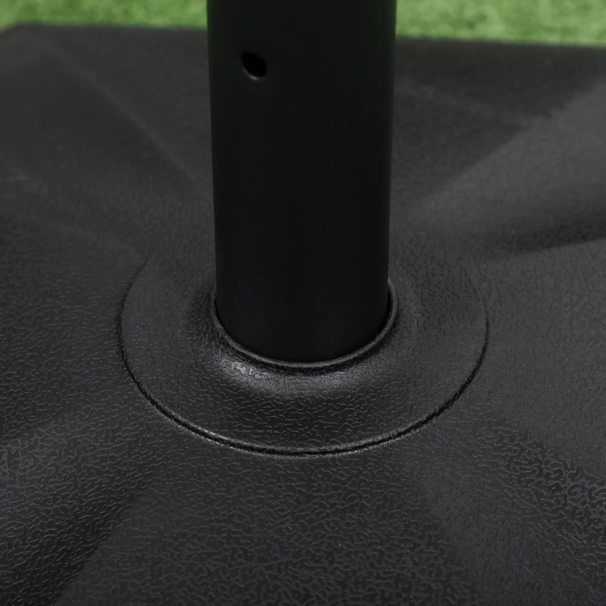 48lbs Concrete Umbrella Base, Outdoor Stand for Lawn, Deck, Garden, Black Umbrella Bases at Gallery Canada