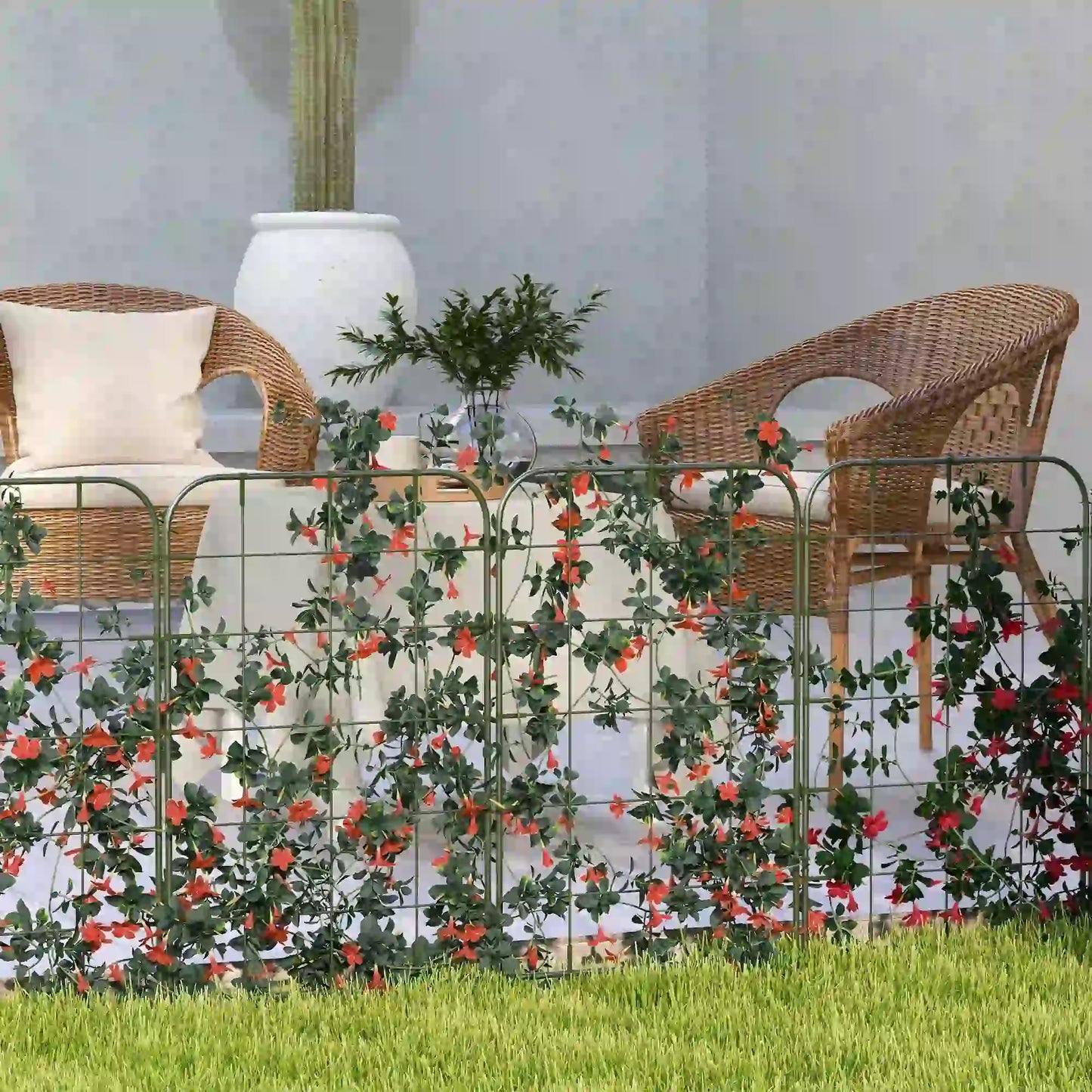 6-Piece Plant Support Set, Steel Trellis, 40 x 90 cm, Green Plant Stands at Gallery Canada