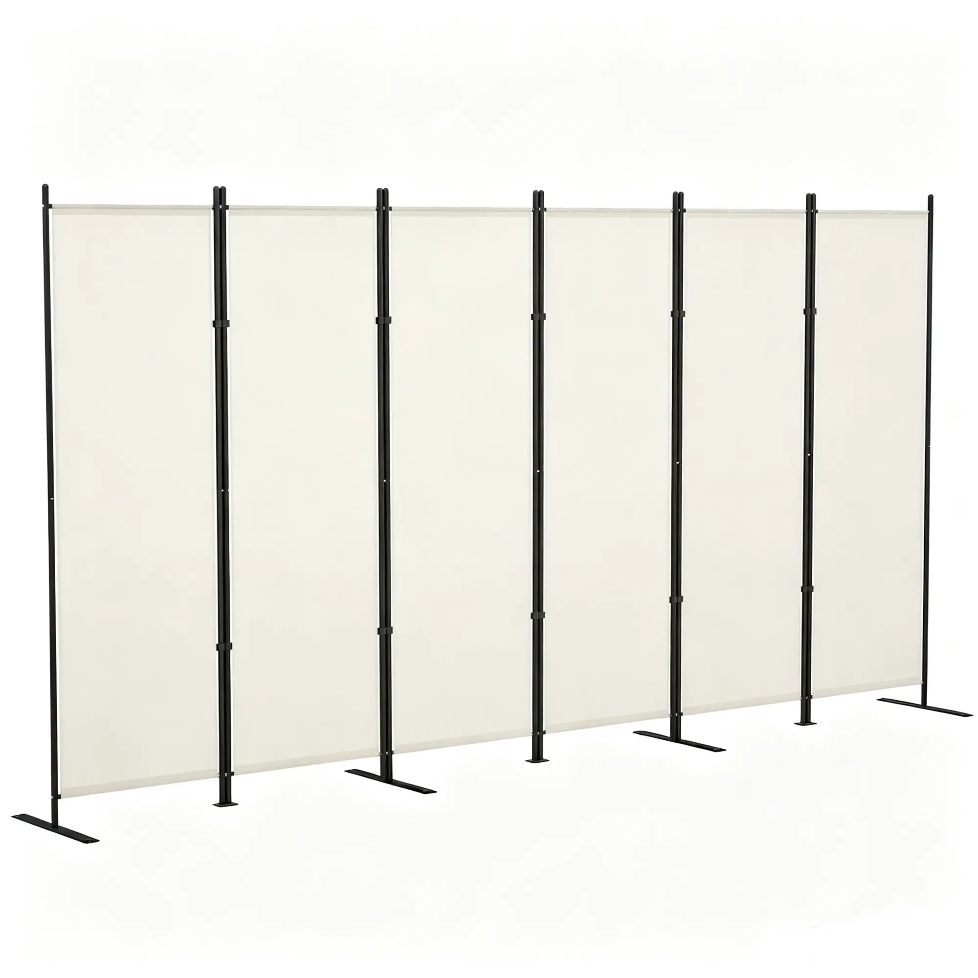 6 Ft Folding Room Divider, Portable Privacy Screen, Beige Room Dividers at Gallery Canada