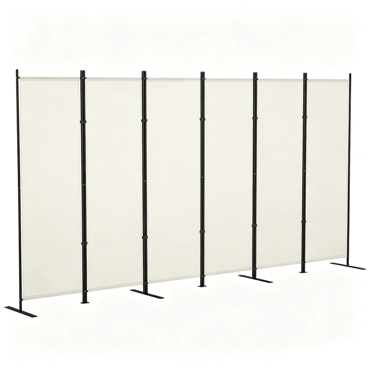 6 Ft Folding Room Divider, Portable Privacy Screen, Beige Room Dividers at Gallery Canada
