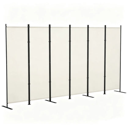 6 Ft Folding Room Divider, Portable Privacy Screen, Beige Room Dividers at Gallery Canada