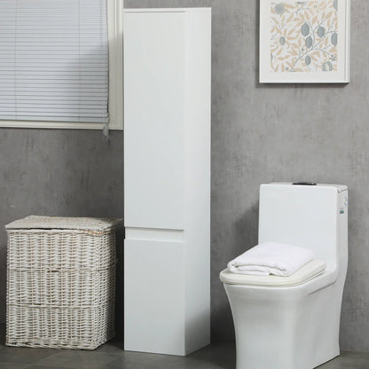 Tall Bathroom Cabinet, Adjustable Shelves, 11.8" x 11" x 6", White Bathroom Cabinets at Gallery Canada