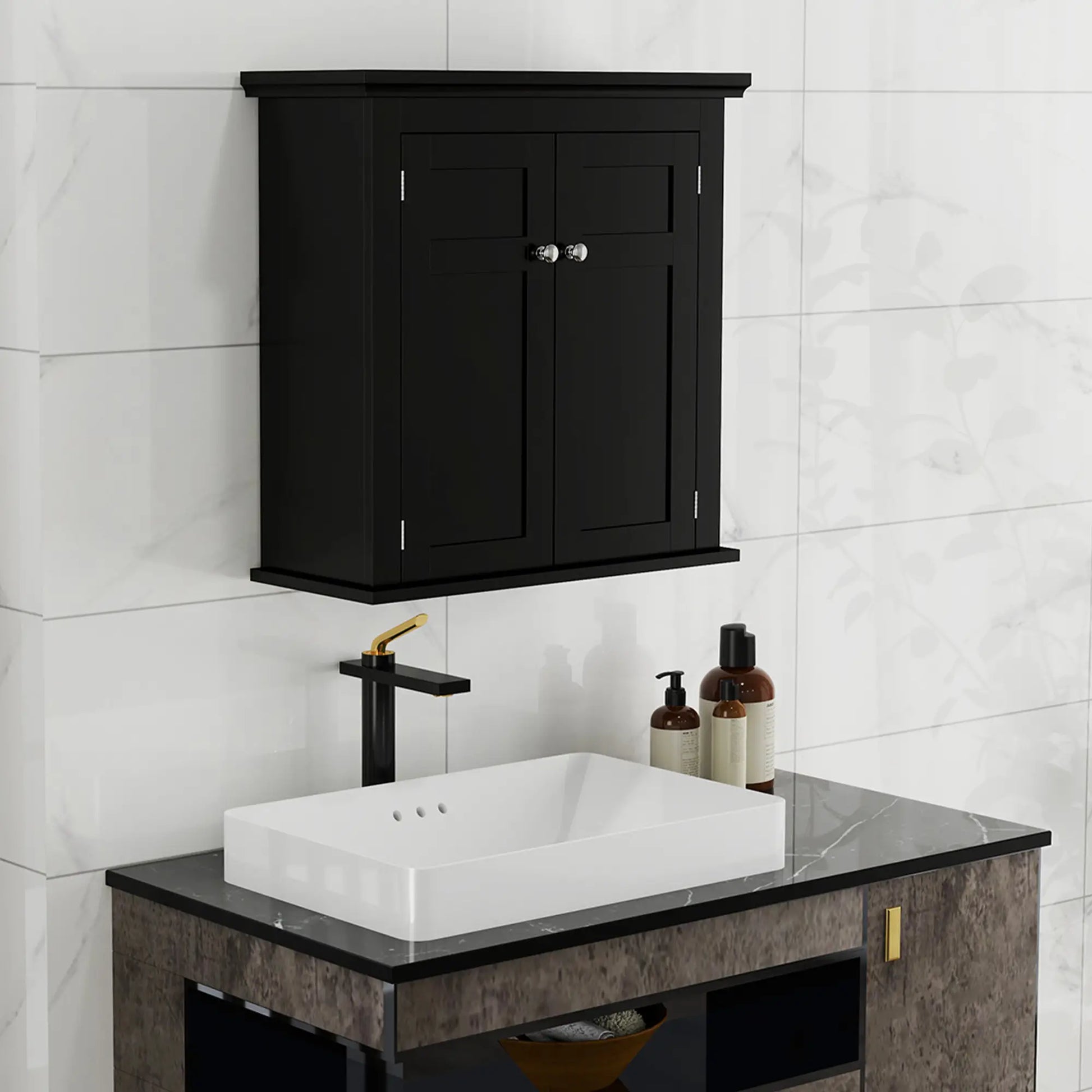 Bathroom Medicine Cabinet, Over Toilet Storage, Adjustable Shelves, Black Bathroom Cabinets at Gallery Canada