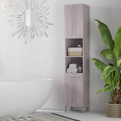 Bathroom Storage Cabinet, 68" Tall Organizer, Freestanding, Wood Grain Bathroom Cabinets at Gallery Canada