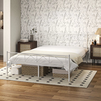 Metal Queen Platform Bed Frame with Headboard, Steel Slat Support, Underbed Storage, No Box Spring Needed, Easy Assembly Bed Frames at Gallery Canada