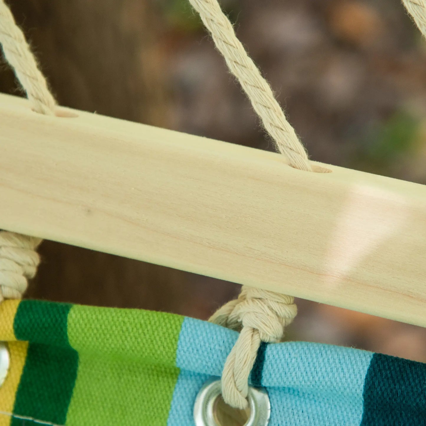 83" Patio Double Hammock, Wide Outdoor Bed, Fits 2, White Stripe, White Camping Hammocks at Gallery Canada