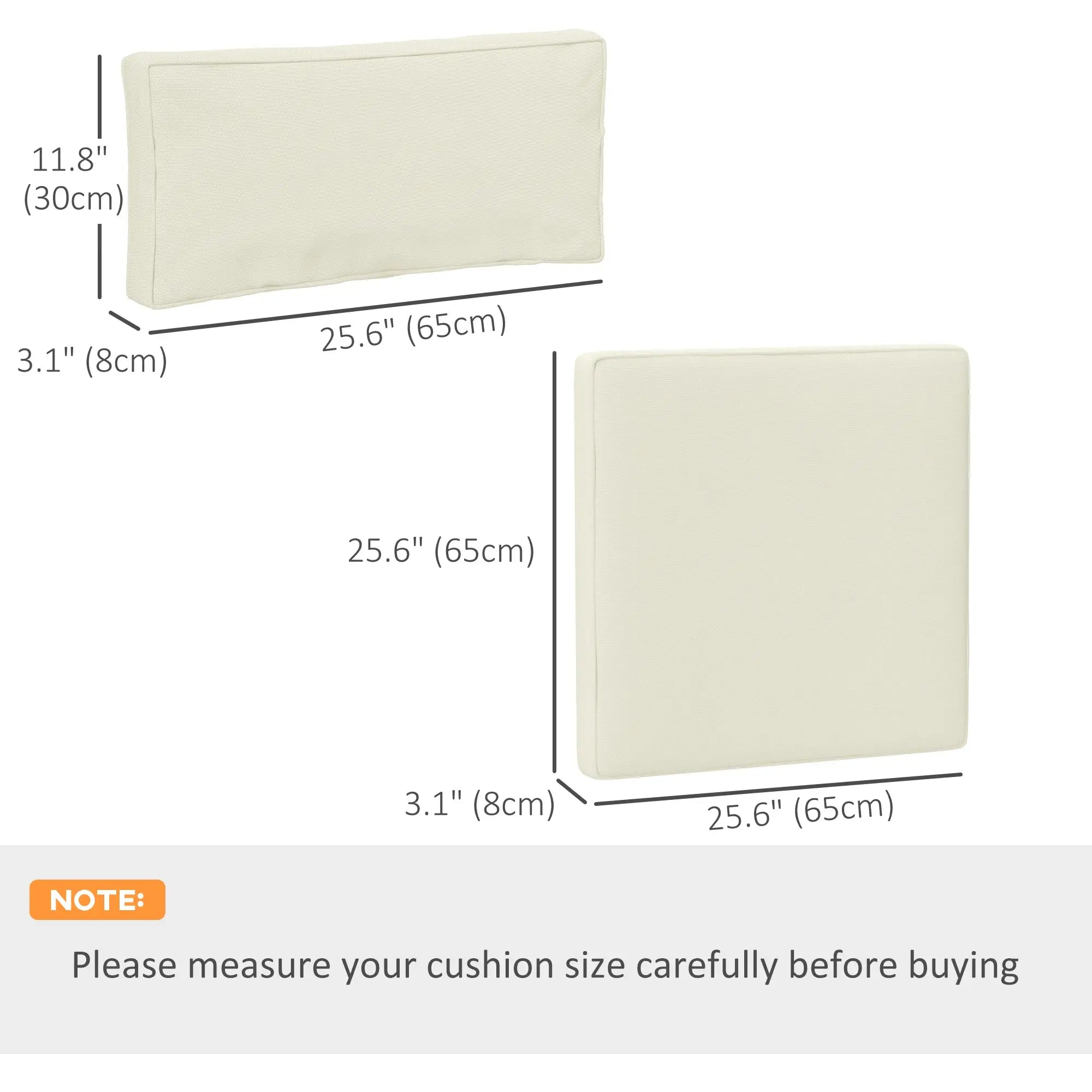 Replacement Cushions for Rattan Furniture, 14 Piece, Cream Patio Chair Cushions at Gallery Canada