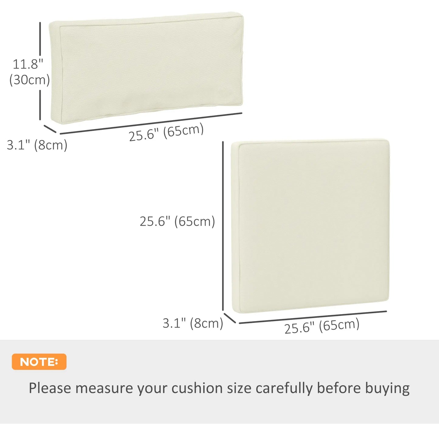 Replacement Cushions for Rattan Furniture, 14 Piece, Cream Patio Chair Cushions at Gallery Canada