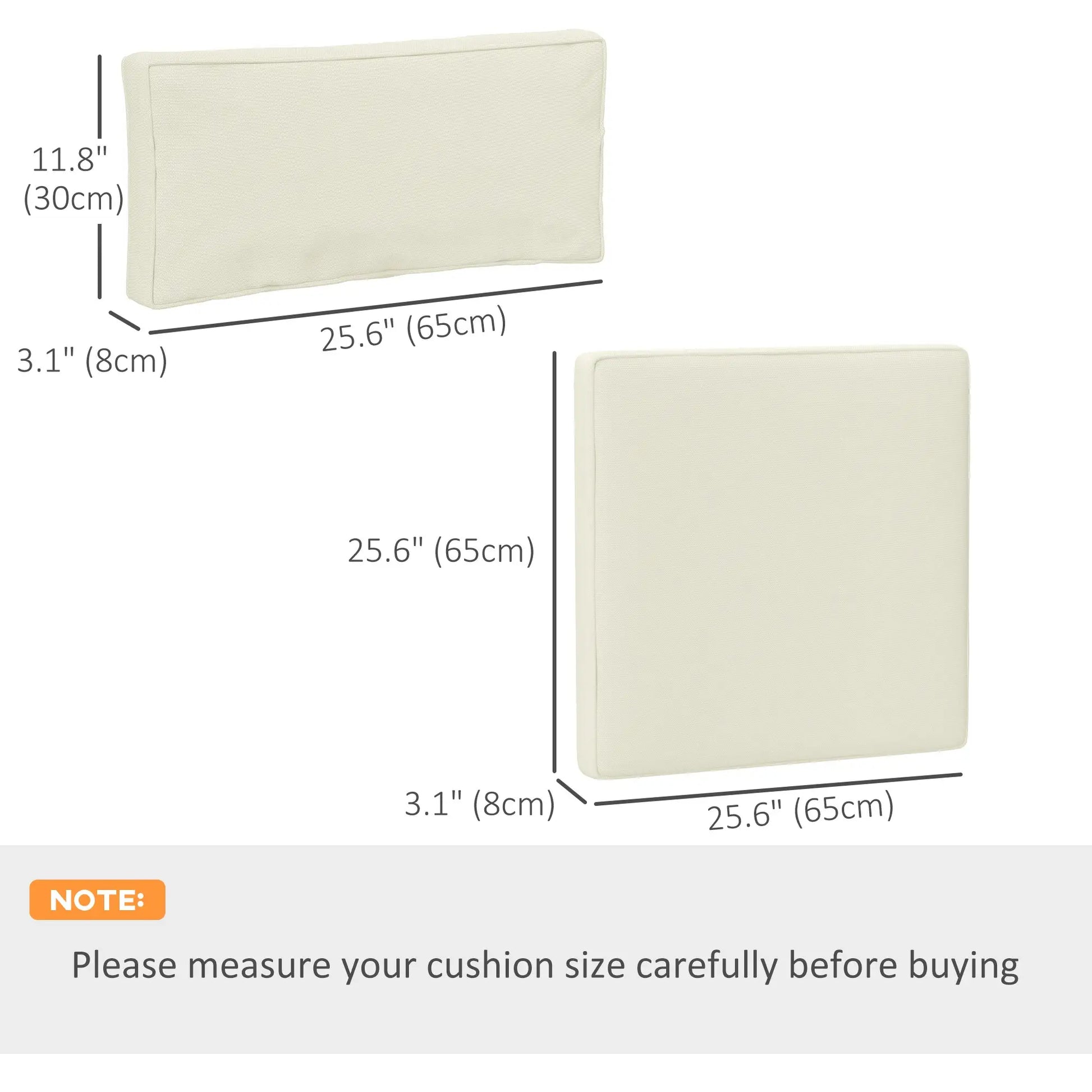 Replacement Cushions for Rattan Furniture, 14 Piece, Cream Patio Chair Cushions at Gallery Canada