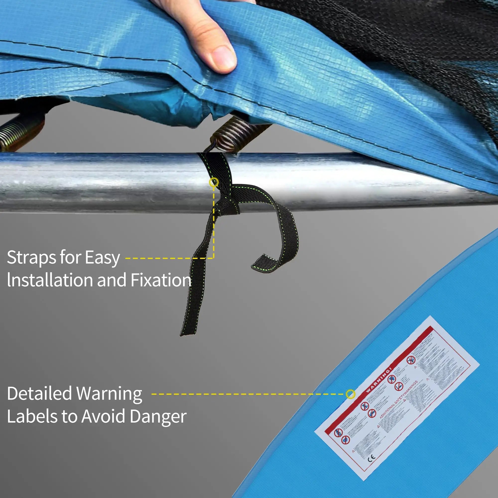 14ft Trampoline Replacement Pad, Jump Bounce Exercise, Light Blue Trampolines at Gallery Canada