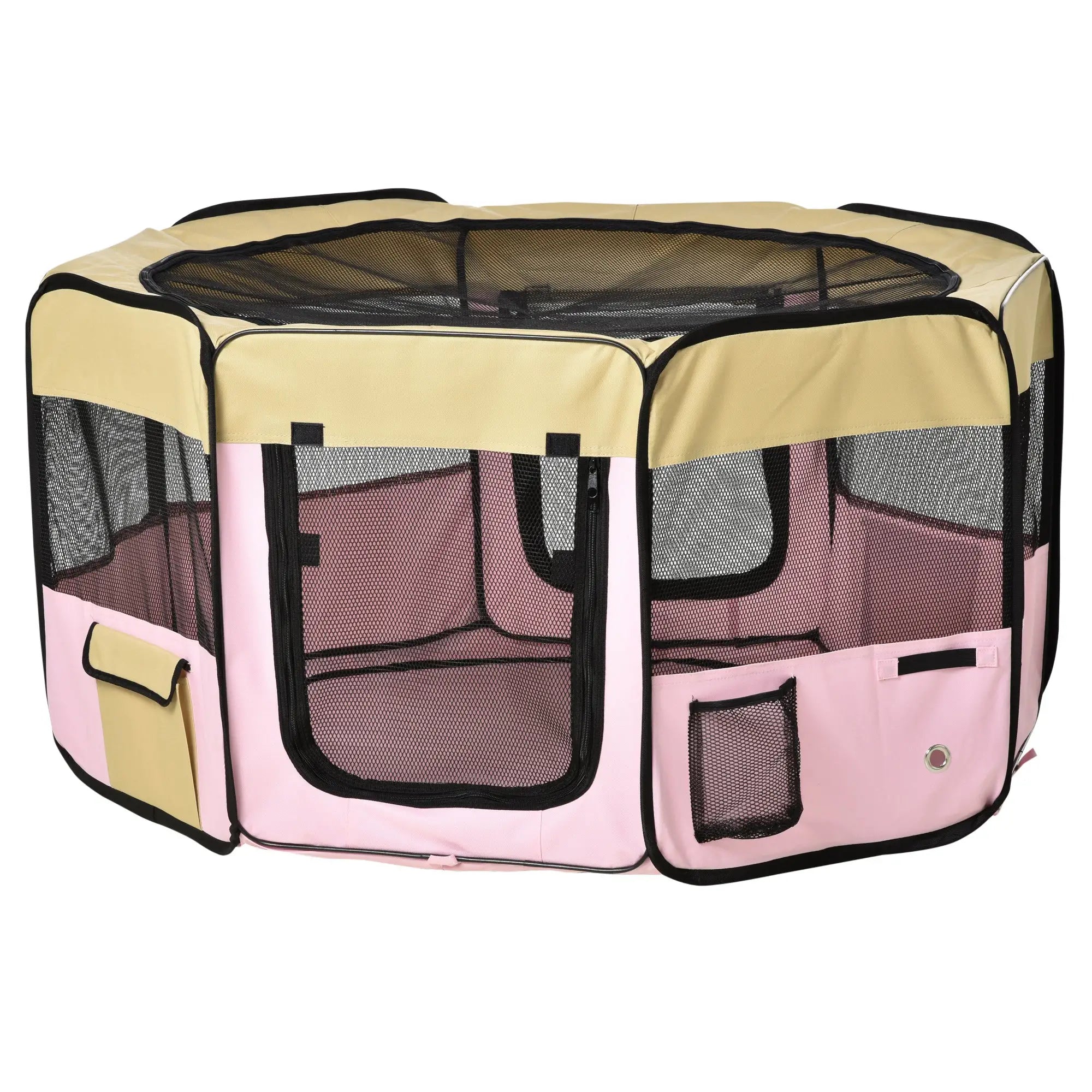 49-Inch Large Pet Playpen, Portable Dog Cat Cage, Carry Bag, Pink Houses, Kennels & Pens at Gallery Canada