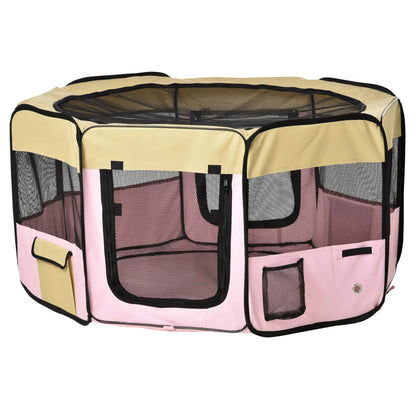 49-Inch Large Pet Playpen, Portable Dog Cat Cage, Carry Bag, Pink Houses, Kennels & Pens at Gallery Canada