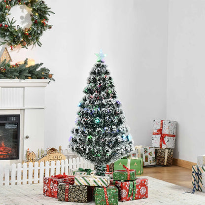 4ft Pre-Lit LED Fiber Optic Christmas Tree, Artificial Holiday Decor Pre Lit Christmas Trees at Gallery Canada