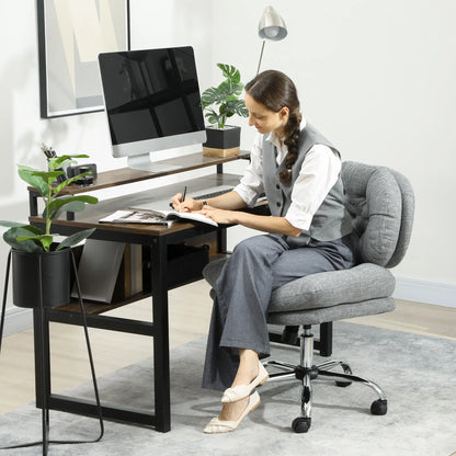 Armless Office Chair, Wide Padded Seat, Adjustable Height, Tilt Function, Grey Task Chairs at Gallery Canada