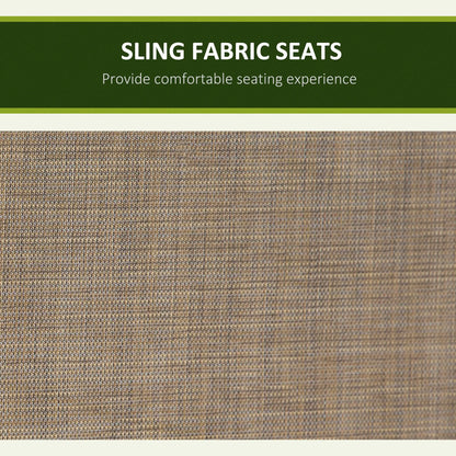 3 Person Porch Swing, High Back, Side Pouches, Adjustable Canopy, Brown Patio Swings with Stand at Gallery Canada