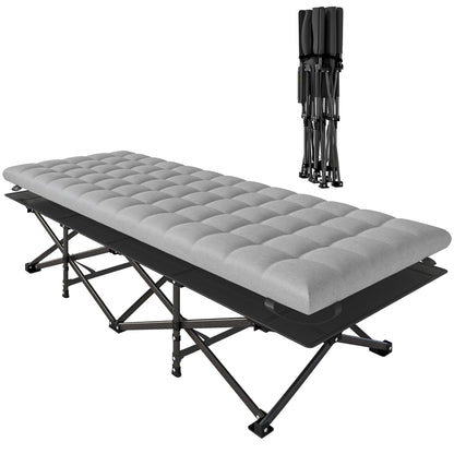 Camping Cot With Soft Pad, 32" Extra Wide, Grey Camping Cots at Gallery Canada