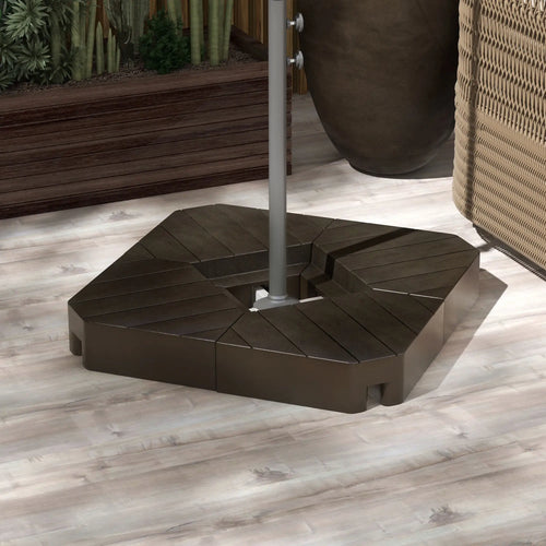 Offset Umbrella Base, 132 lb. Water or 176 lb. Sand, Brown