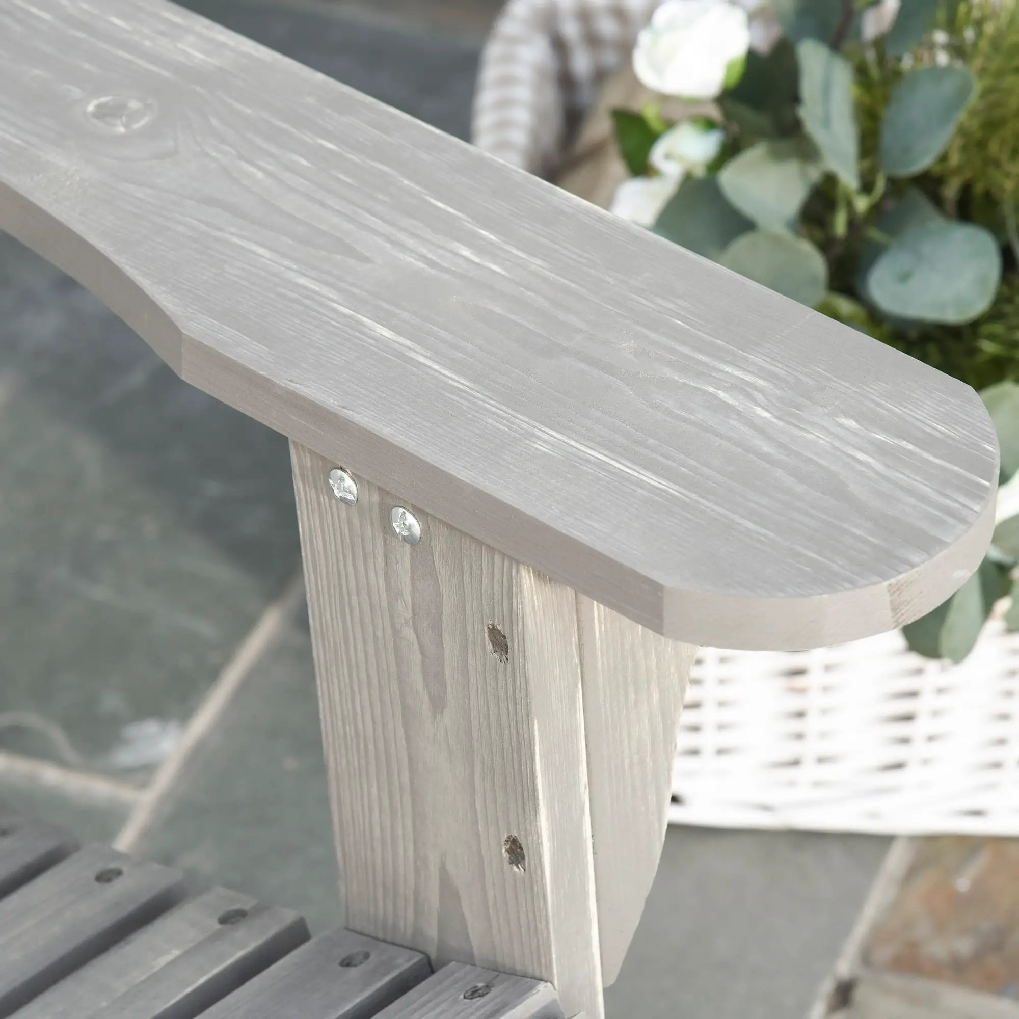Wood Adirondack Chair Light Grey for Patio, Garden & Deck, Light Grey Patio Chairs at Gallery Canada
