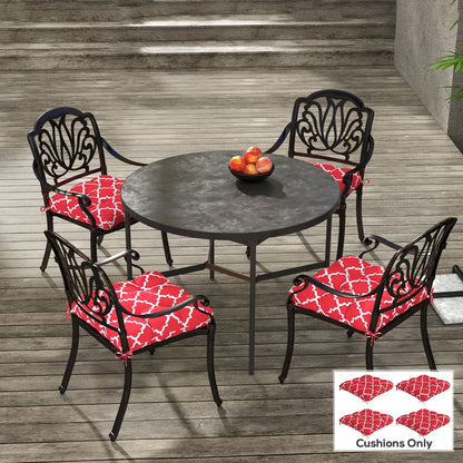 4-Piece Seat Cushion Pillows, Patio Chair Cushions with Ties, Indoor Outdoor Patio Chair Cushions at Gallery Canada