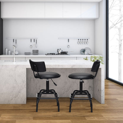 Adjustable Swivel Vintage PU Leather Bar Stool Bar Stools at Gallery Canada