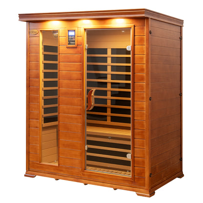 3 Persons Infrared Sauna Canadian Hemlock and Red Cedar Wood Far Infrared Sauna Room, Red Sauna at Gallery Canada