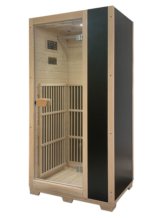Vienna | Far Infrared Sauna | Canadian Hemlock Very Low EMF | 72.8"H x 35.4"W x 25.6"D | 1 Person Saunas at Gallery Canada