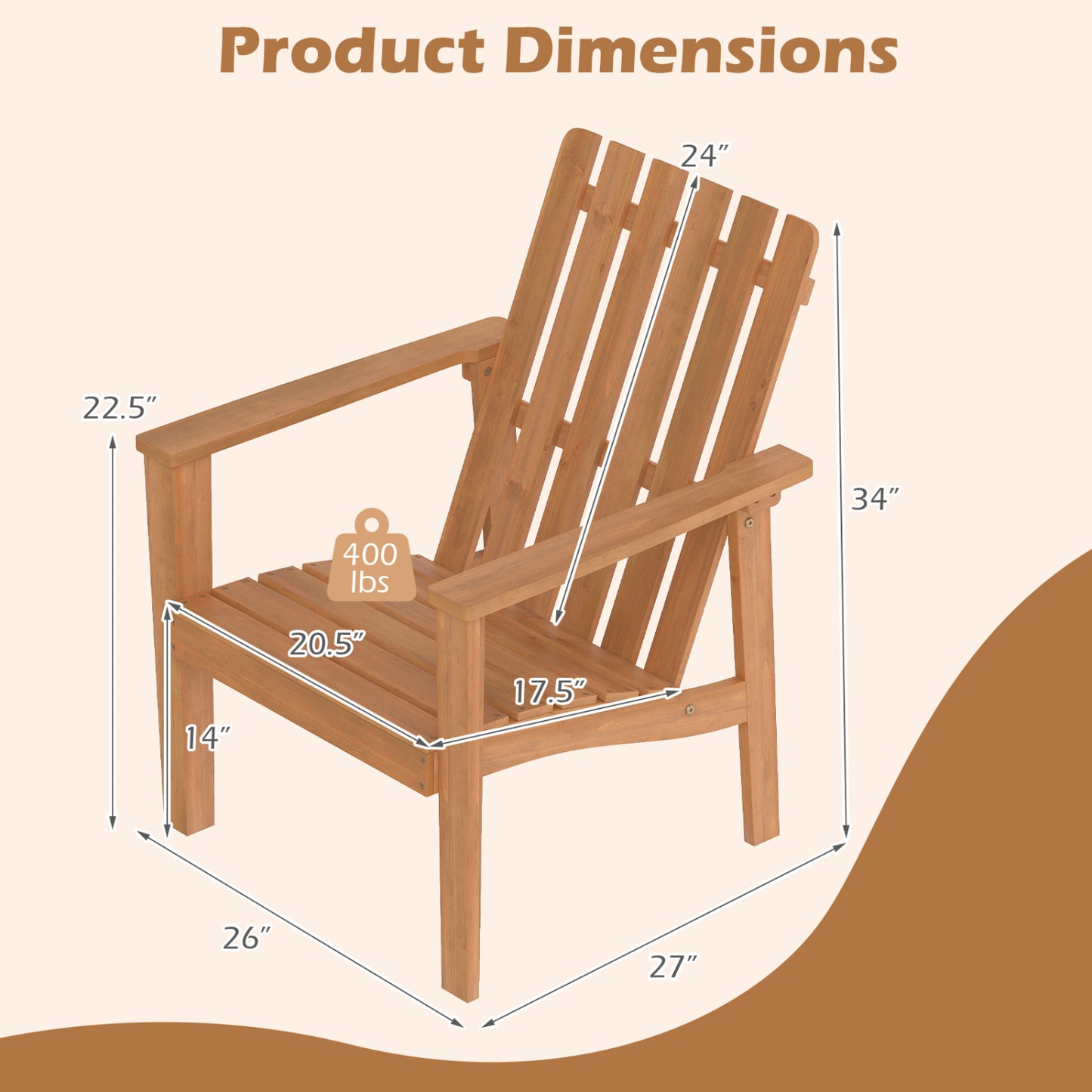 Acacia Wood Outdoor Patio Chair, Slatted Backrest, Armrest Patio Dining Chairs at Gallery Canada