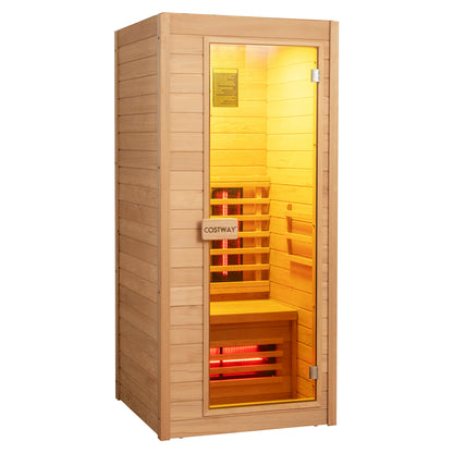 Sauna infrarouge lointain, bois de pruche du Canada, 1 personne
