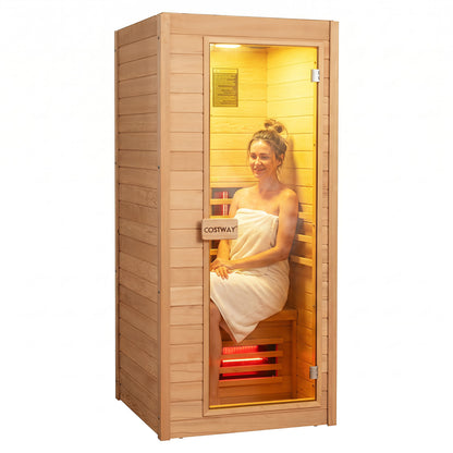 Sauna infrarouge lointain, bois de pruche du Canada, 1 personne