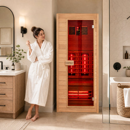 Sauna infrarouge lointain, bois de pruche du Canada, 1 personne
