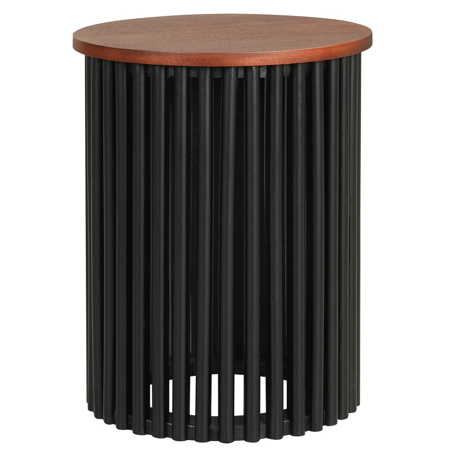 Table basse ronde en bois élégante, noyer