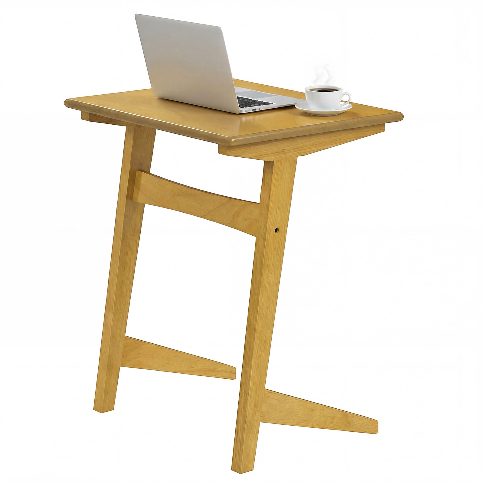 Wood Sofa Side Table, C-Shaped End Table, Wood Veneered Top, Natural End & Side Tables at Gallery Canada
