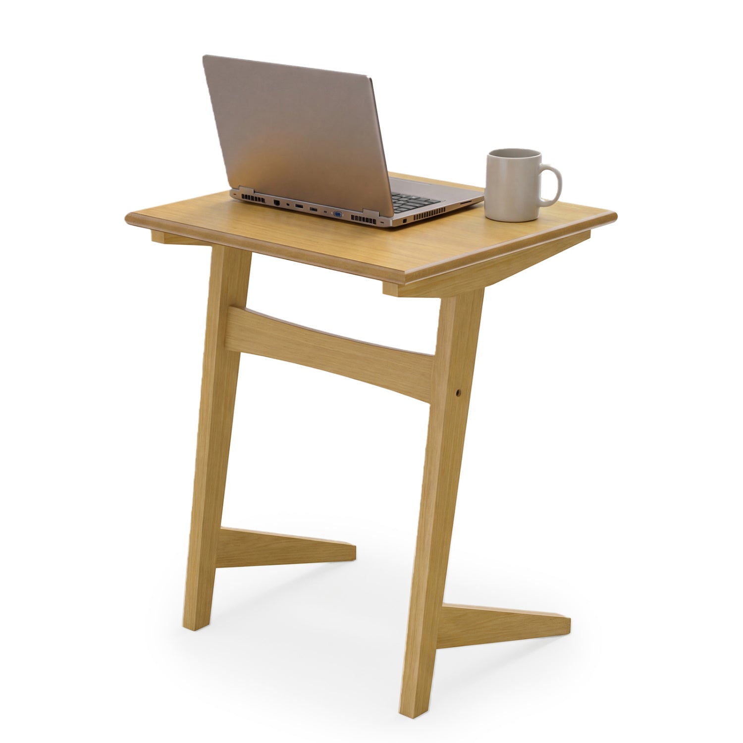 Wood Sofa Side Table, C-Shaped End Table, Wood Veneered Top, Natural End & Side Tables at Gallery Canada