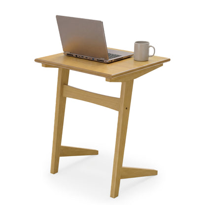 Wood Sofa Side Table, C-Shaped End Table, Wood Veneered Top, Natural End & Side Tables at Gallery Canada