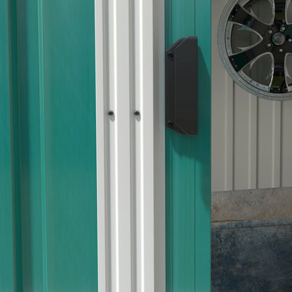 5'x7' Galvanized Metal Shed, With Sliding Door, 2 Vents, Green Sheds at Gallery Canada