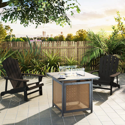 Wood Adirondack Chair, Outdoor Patio Chair, Slatted Design, Black Patio Chairs at Gallery Canada
