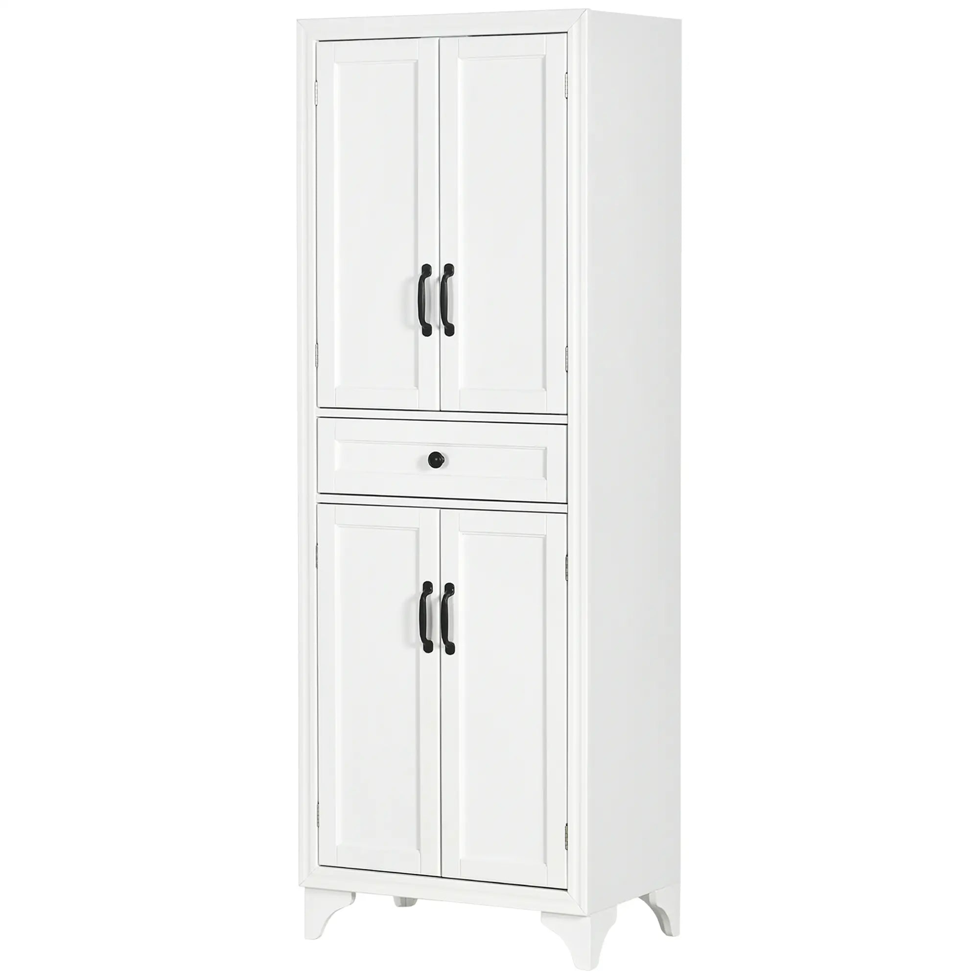 Freestanding Storage Cabinet, Kitchen Pantry with 2 Shelves, 4 Doors Kitchen Pantry Cabinets at Gallery Canada