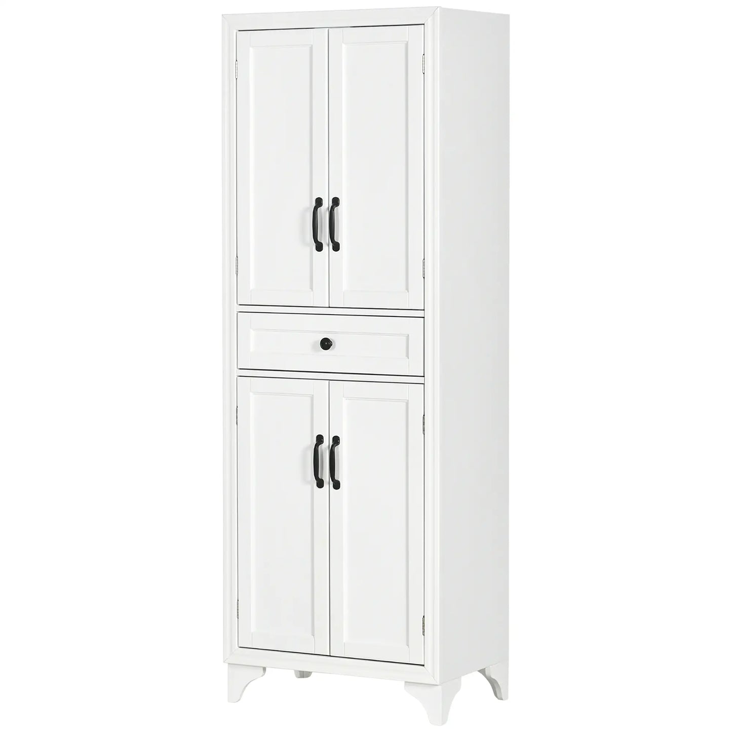 Freestanding Storage Cabinet, Kitchen Pantry with 2 Shelves, 4 Doors Kitchen Pantry Cabinets at Gallery Canada